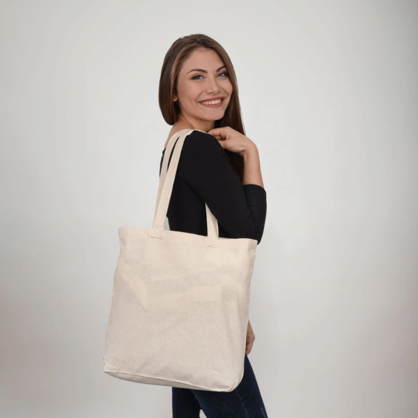 Organic Over-The-Shoulder Cotton Tote Thumbnail